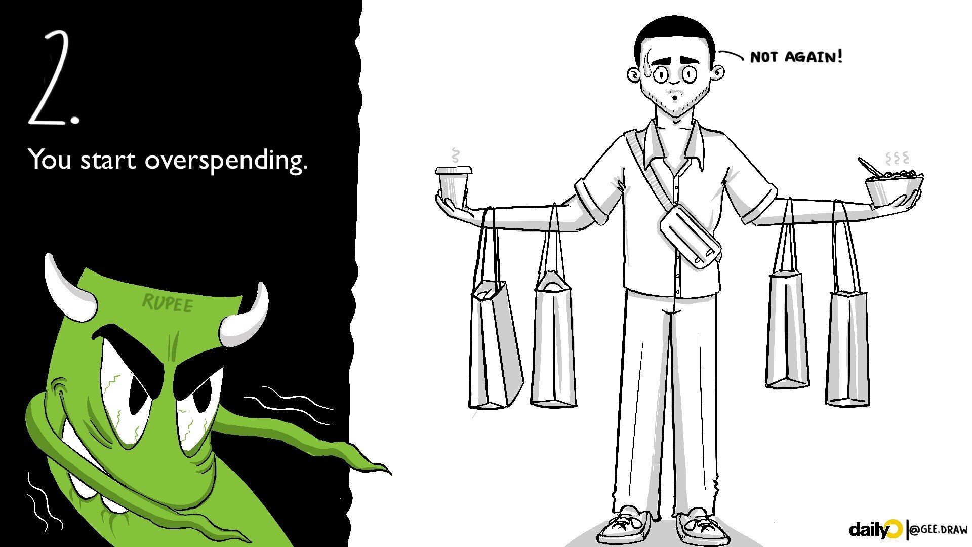 You start overspending. You start overspending.