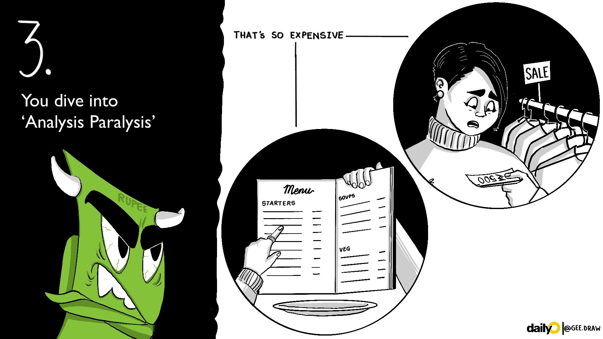 You start over-analyzing. You start over-analyzing.