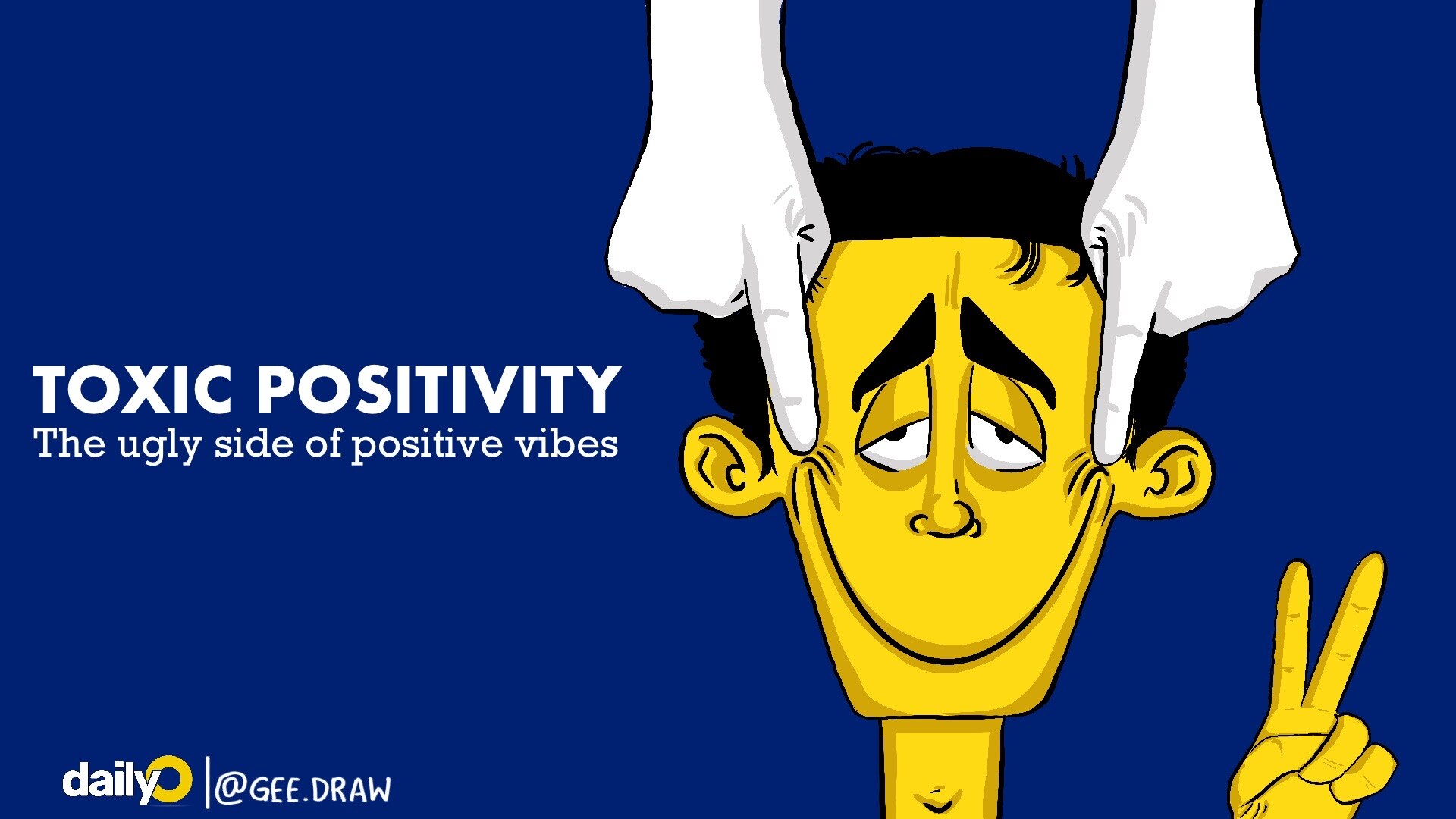 There is nothing wrong if you are able to see a glass of water half full rather than half empty. But if you are a type of person who never complains and always tries to show themselves happy and uplifted, then you probably might be falling into the dangerous trap of fake 'positivity' which eventually becomes toxic for you and the ones you are around. While it is absolutely right to be optimistic and positive, it becomes problematic when a person starts rejecting negative emotions completely by saying, "Think of the brighter side", "Try to be positive" or "good vibes only". This visual story takes you through the ugly side of positivity and how it can be prevented. There is nothing wrong if you are able to see a glass of water half full rather than half empty. But if you are a type of person who never complains and always tries to show themselves happy and uplifted, then you probably might be falling into the dangerous trap of fake 'positivity' which eventually becomes toxic for you and the ones you are around. While it is absolutely right to be optimistic and positive, it becomes problematic when a person starts rejecting negative emotions completely by saying, "Think of the brighter side", "Try to be positive" or "good vibes only". This visual story takes you through the ugly side of positivity and how it can be prevented.