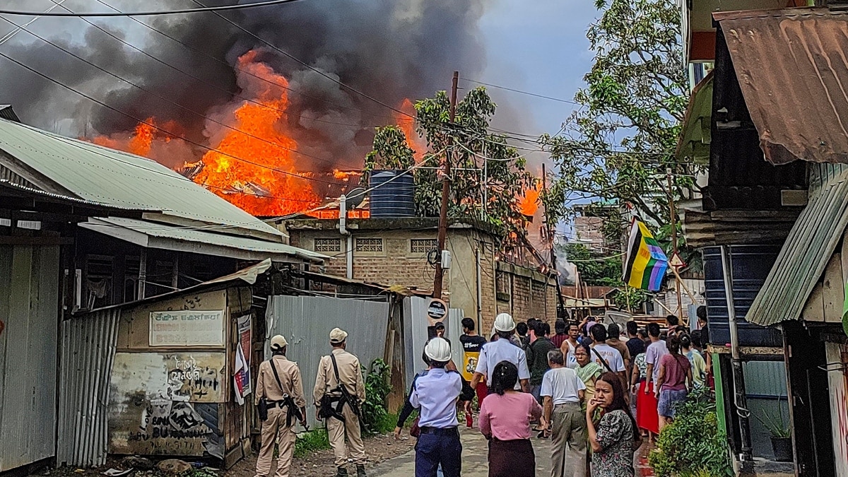 Manipur violence sees Union minister's house burnt down in Imphal as violence escalates Manipur violence sees Union minister's house burnt down in Imphal as violence escalates