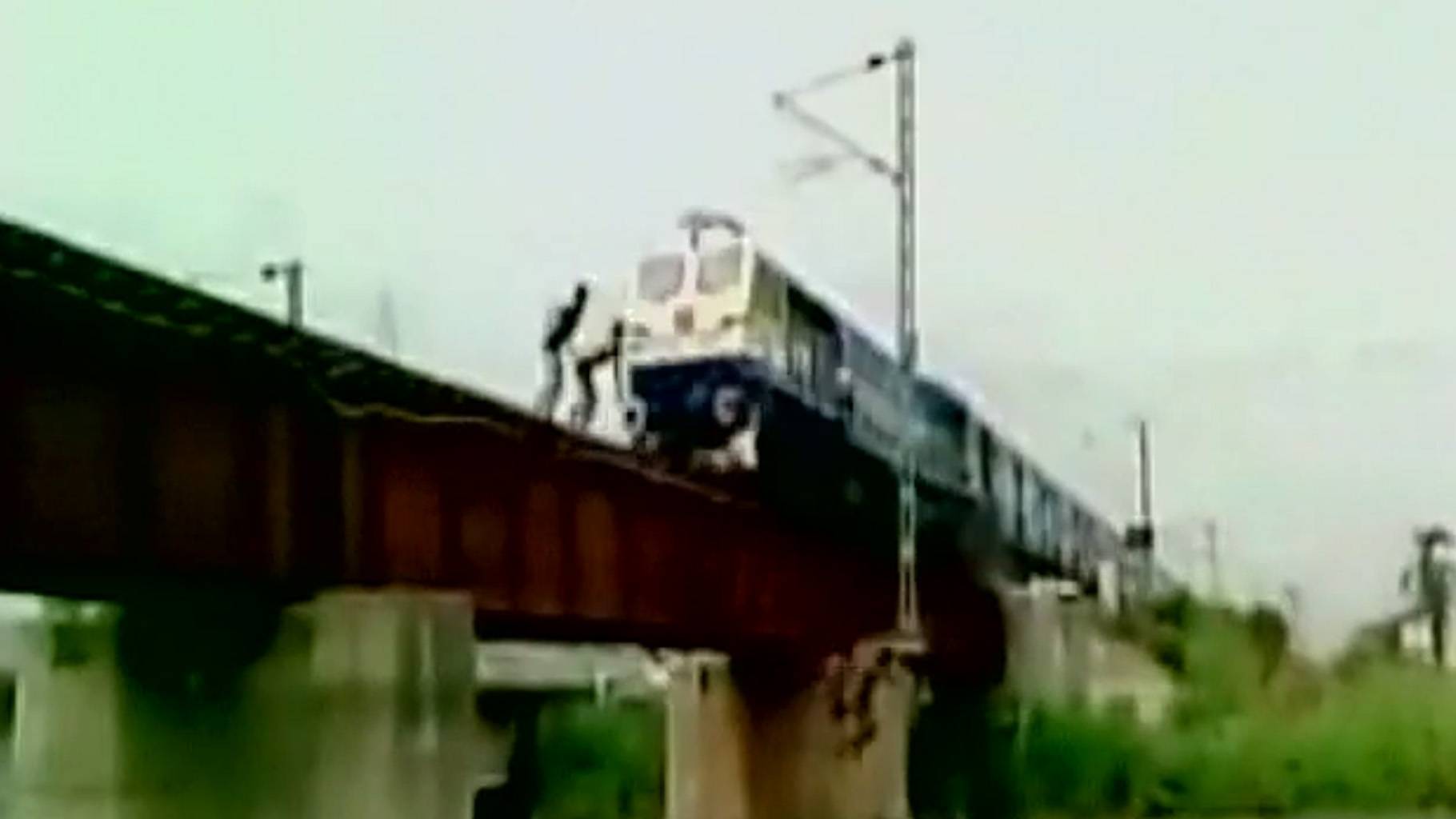 Performing stunts on trains and train tracks is not cool