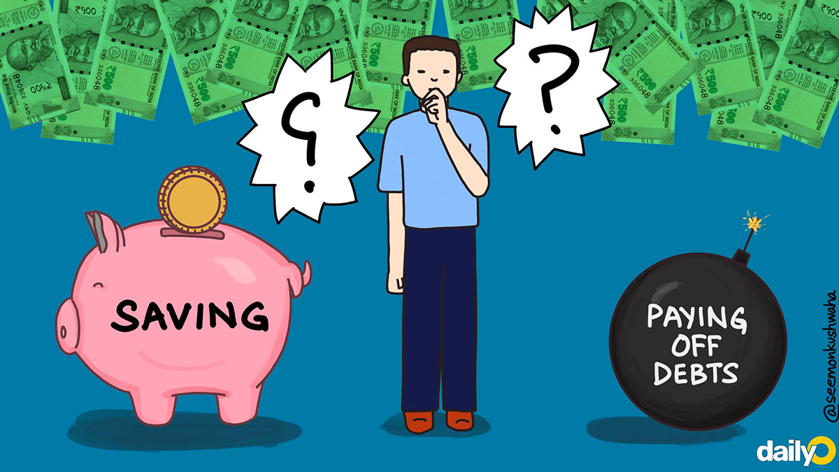 Saving money or paying off your debt, what is more important?