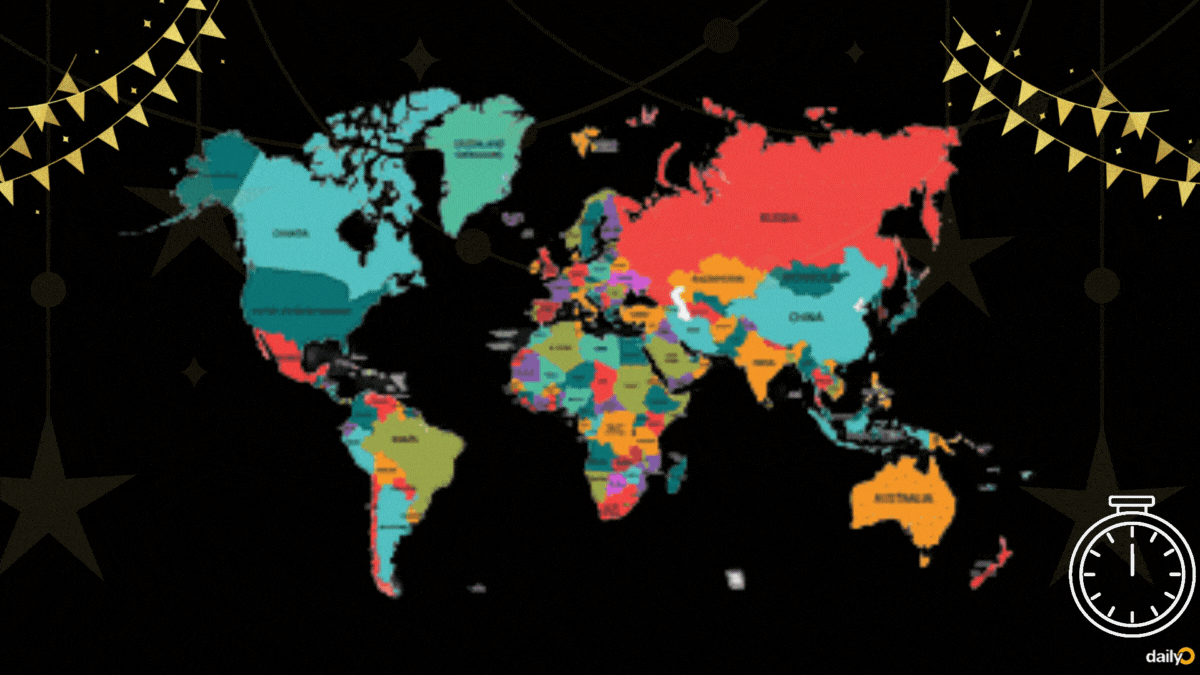 Which country will celebrate New Year 2023 first?