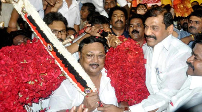 Alagiri is called Anja Nenjan by his supporters — the man with a brave heart. Alagiri is called Anja Nenjan by his supporters — the man with a brave heart.