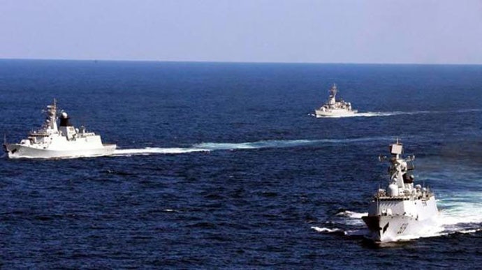 Chinese warships in the Indian Ocean. The Indian Ocean is the chicken's neck of China's national security. (Photo: AP)