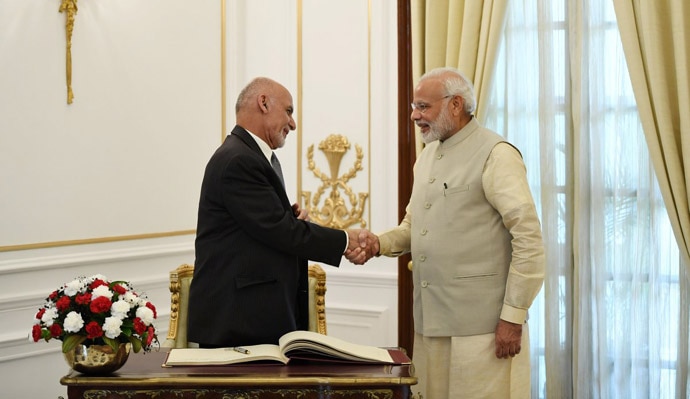 Prime Minister Narendra Modi met Afghanistan President Dr Ashraf Ghani 