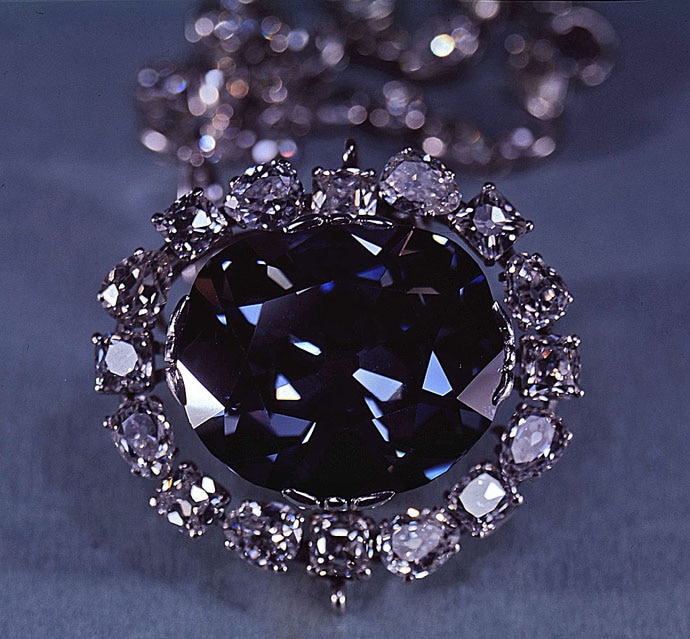 the Hope Diamond, the largest-known deep blue diamond in the world.