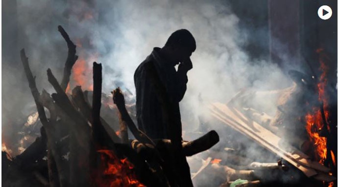 At the funeral of one of the Amritsar victims. At the funeral of one of the Amritsar victims.