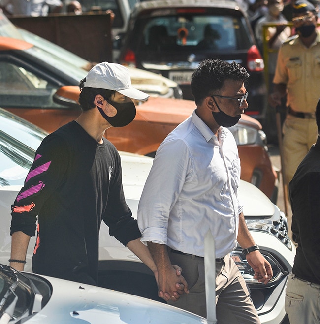 Aryan Khan in custody. Photo: Press Trust India Aryan Khan in custody. Photo: Press Trust India