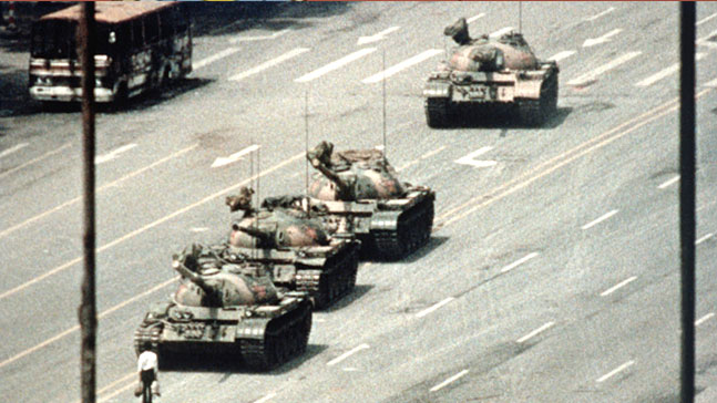 The Tank Man. Photo: Getty Images