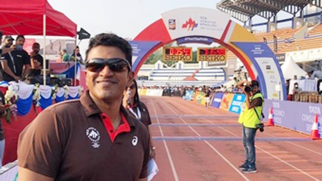 Puneeth at the TCS Marathon in Bangalore. Image: PTI