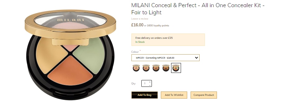  Milani Conceal + Perfect All-in-One Correcting Kit