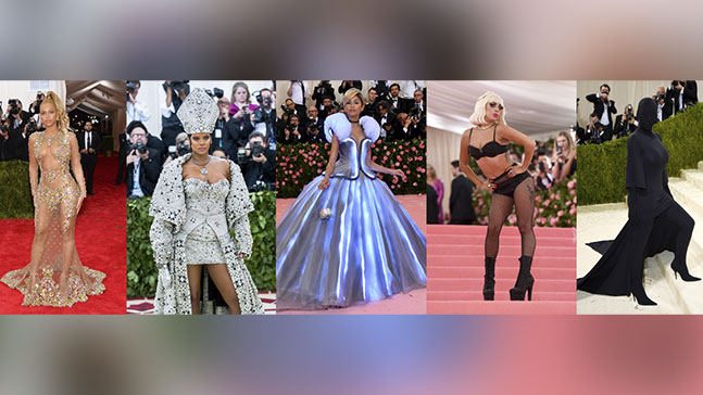 Some memorable outfits in recent years at the Met Gala. Photo: AP 