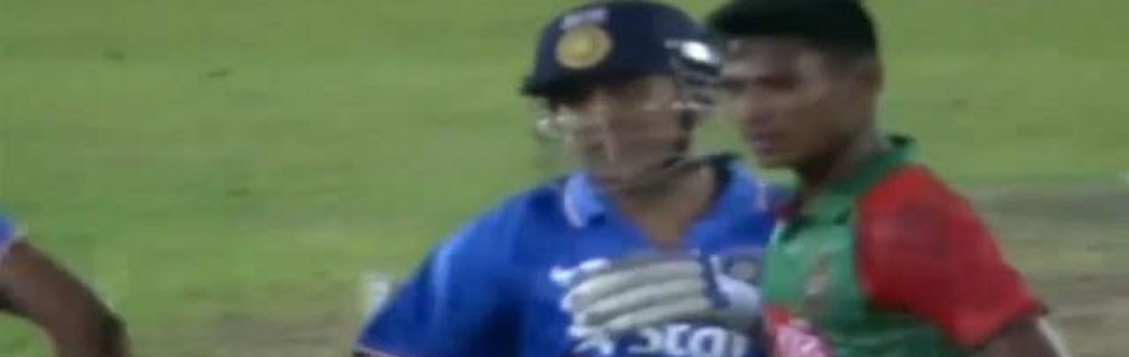 How Dhoni got into trouble for lashing out against Bangladesh bowler