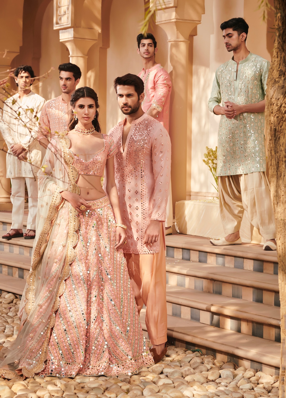 Songs of Spring' collection is the colour palette of peaches, corals, oranges, mints and aquas that shouts spring romance