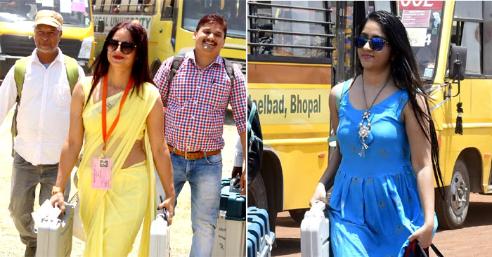 woman in yellow saree