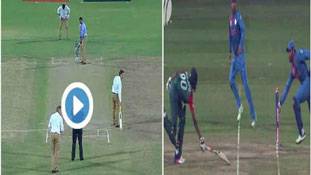 बांग्‍लादेश वाले मैच के रन आउट का देखिए नाटकीय रूपांतरण...