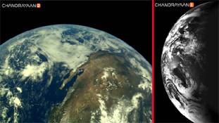 चंद्रयान-2 के मुकाबले चंद्रयान-1 ने कैसे देखा हमारी पृथ्‍वी को!