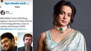 Parag Agrawal के ट्विटर सीईओ बनने से ज्यादा कंगना को खुशी है जैक चचा की विदाई की