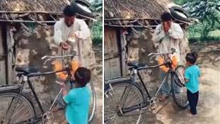 सेकेंड हैंड साइकिल खरीदकर घर लाने वाले पिता-बेटे की खुशी नई मर्सिडीज से बड़ी है