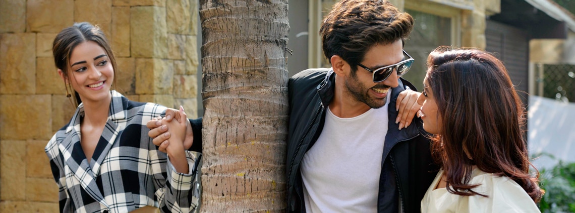 Ananya Panday Kartik Aaryan and Bhumi Pedneka