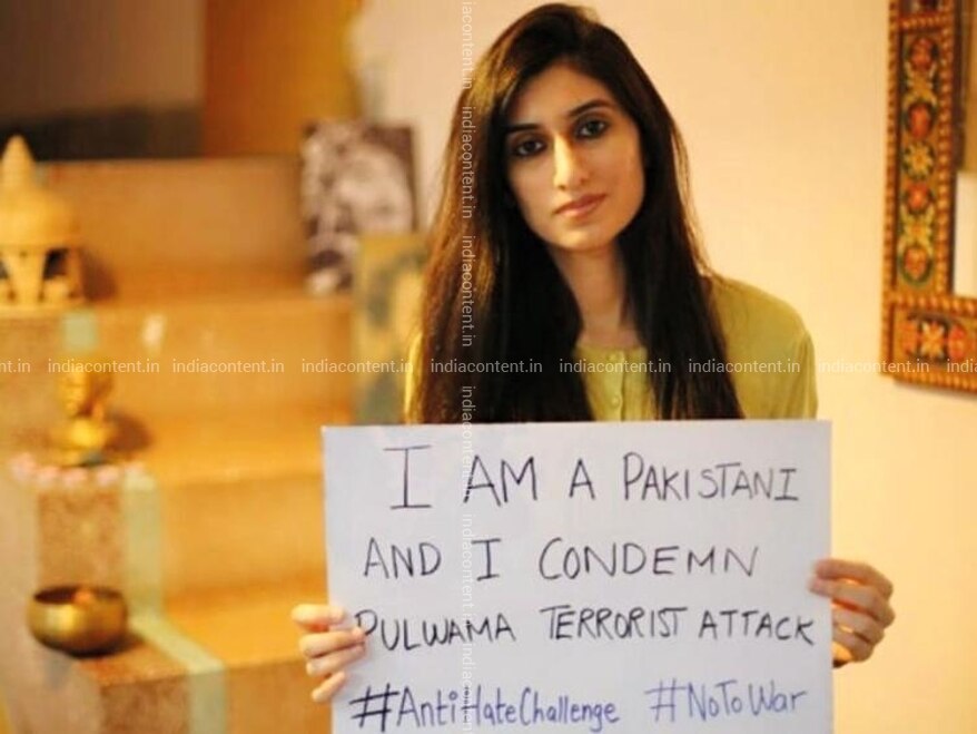 Buy An Independent Pakistani Journalist Sehyr Mirza Has Begun An Antihatechallenge On Facebook Condemning The Pulwama Suicide Bombing In Jammu And Kashmir Which Killed 40 Crpf Troopers Photo Facebook Sehyrmirza Pictures Images Pakistani journalist sehyr mirza started an initiative by posting a photograph of herself holding a placard. india content