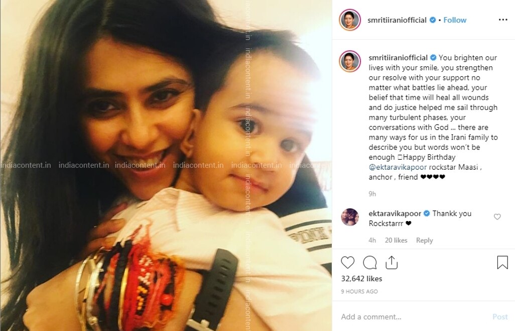 Buy As Producer Ekta Kapoor Turned 44 On Friday Her Friend Union Minister Smriti Irani Penned A Note On Social Media Thanking Her For Helping Her Through Her Turbulent Phases Photo Instagram Rates for influencers like @ektaravikapoor. india content