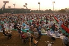 People doing yoga