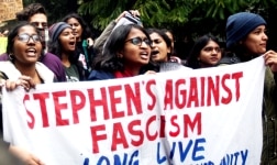 Stephens college students protest against NRC