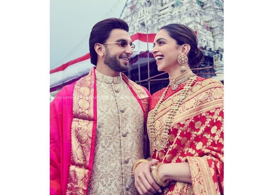 deepika red saree wedding