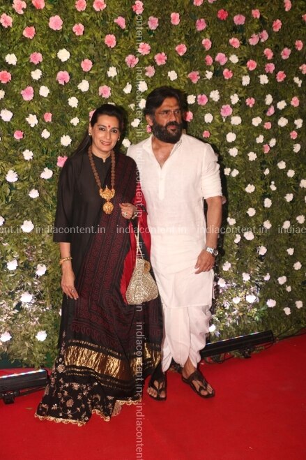 Buy Mumbai Actor Sunil Shetty With His Wife Mana Shetty At The Wedding Reception Of Amit Thackeray Son Of Maharashtra Navnirman Sena Mns Chief Raj Thackeray In Mumbai On Jan 27 2019 Actor sunil shetty with wife mana shetty,daughter,athiya shetty and son aahan shetty.adorable family photos/ moments,must. buy mumbai actor sunil shetty with his