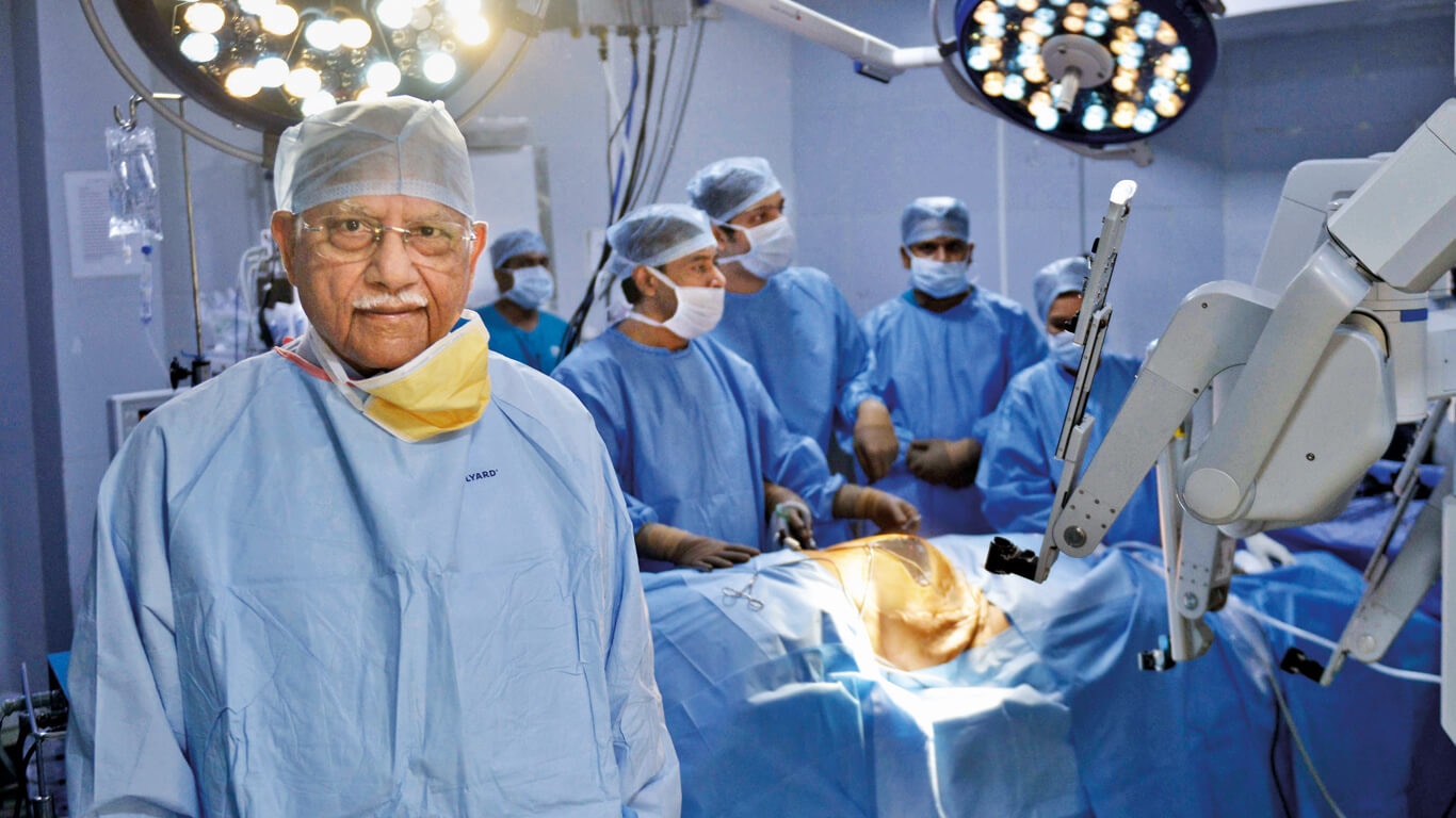 A 2017 photo of Reddy at the operation theatre of Delhi’s Indraprastha Apollo