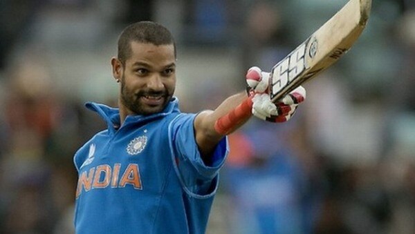 Dhawan - Even his bat has grown a mustache