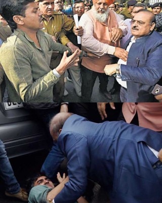 OP Sharma seen beating Ameeque Jamei
