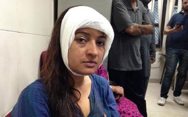 Alka Lamba after being attacked