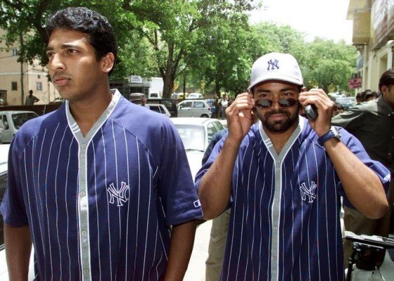 INDIAN TENNIS PLAYERS LEANDER PAES AND HIS TEAM MATE MAHESH BHUPATHI