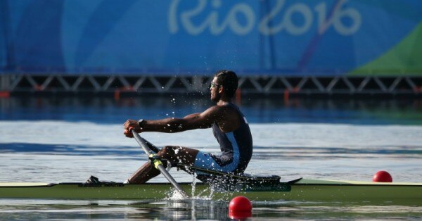 2016 Rio Olympics - Rowing - Preliminary - Men's Single Sculls Heats - Lagoa Stadium - Rio De Janeiro, Brazil - 06/08/2016. Dattu Baban Bhokanal (IND) of India competes. REUTERS/Carlos Barria FOR EDITORIAL USE ONLY. NOT FOR SALE FOR MARKETING OR ADVERTISING CAMPAIGNS. - RTSLD5G