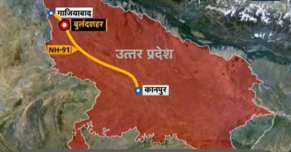 map national highway bulandsehar