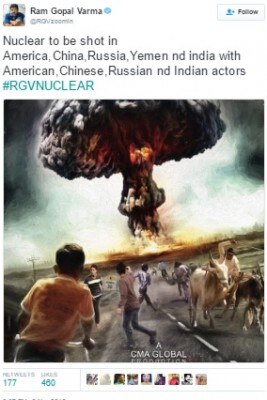 राम गोपाल वर्मा टका ट्वीट 'न्यूक्लियर' को लेकर.