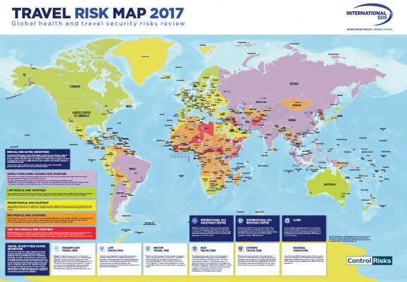 Travel Risk Map 2017