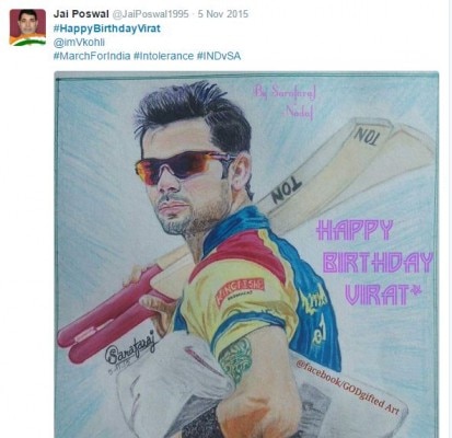 kohli sketch by a fan