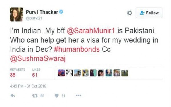 पूर्वी ठाकर ट्वीट 