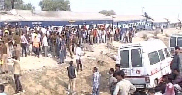 20 नवंबर को कानपुर में हुए ट्रेन हादसे की एक तस्वीर