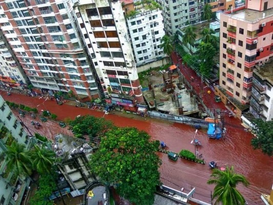 बकरीद में बांग्लादेश की गलियां कुछ ऐसी हो गई थीं