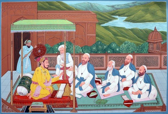 इसाई पादरियों के साथ दारा शिकोह
