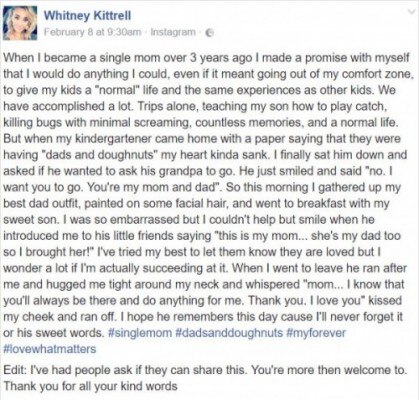 व्हाटनी किटरेल का इंस्टा पोस्ट