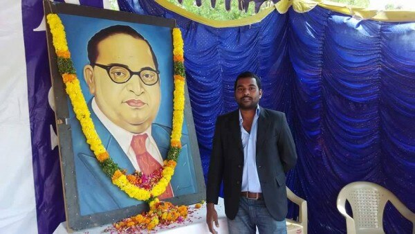 मुथुकृष्णन, हैदराबाद यूनिवर्सिटी में. (फोटोःफेसबुक)