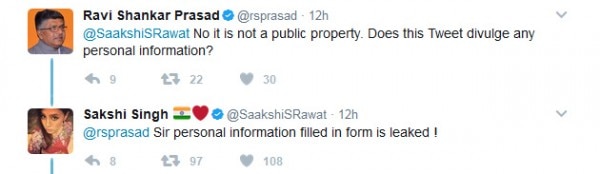 Ravishankar Prasad Tweet