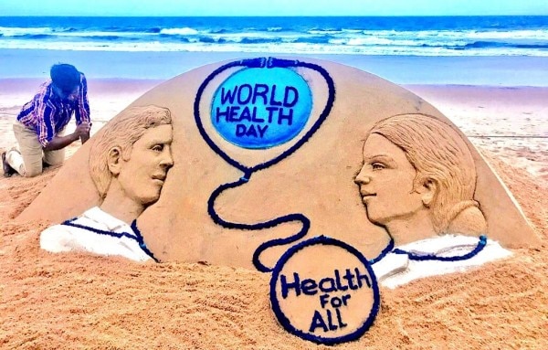 (तस्वीर- twitter@sudarsansand) World Health Day