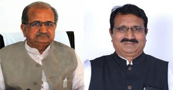 शिक्षामंत्री भूपेंद्र सिंह (बाएं) और न्याय विभाग मंत्री आत्माराम (दाएं)
